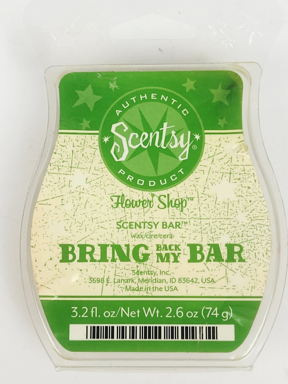 Scentsy Wax Bar Flower Shop~Bring Back My Bar~3.2 oz